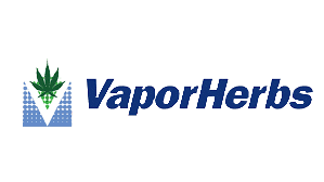A black background with the words vaporhead written in blue.